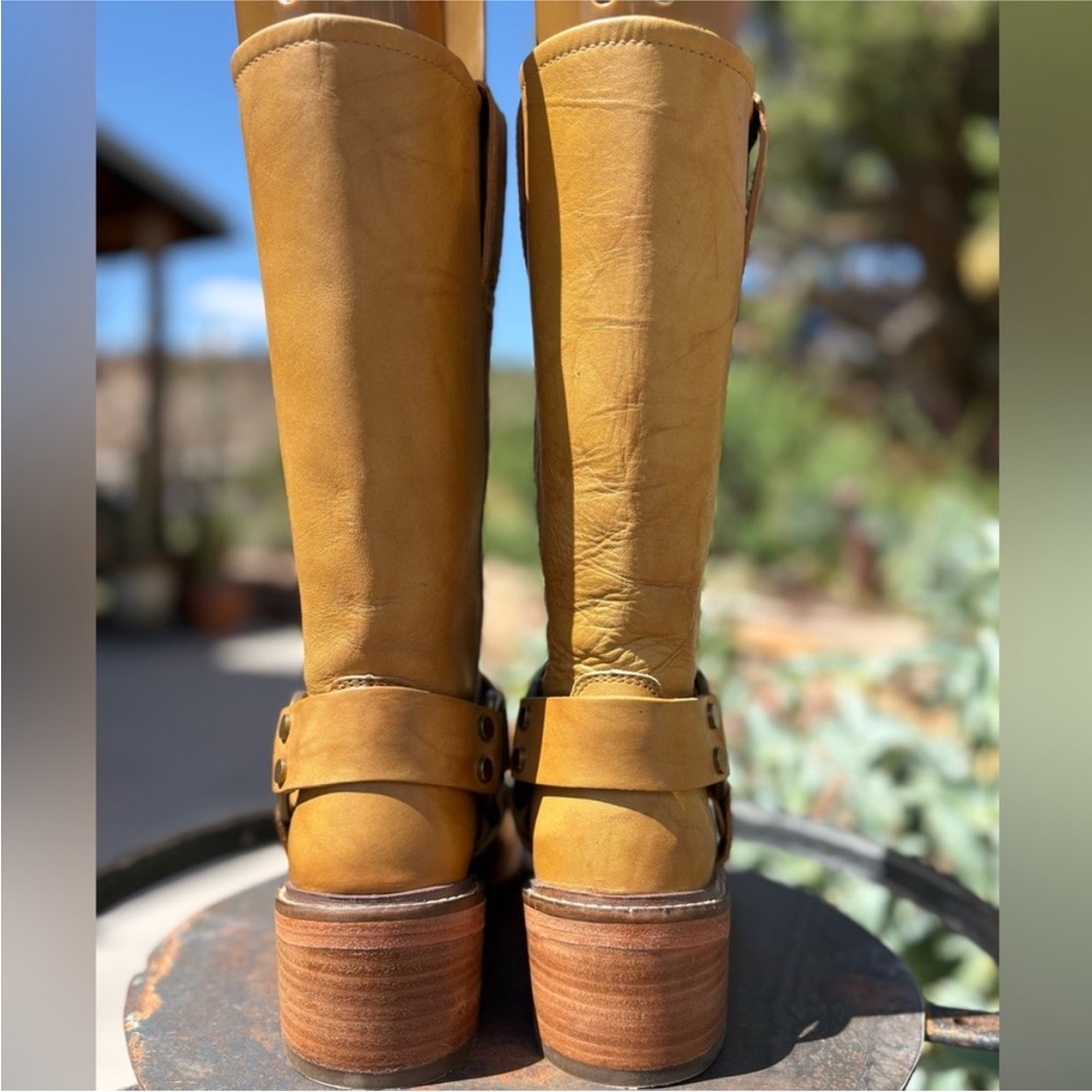Frye Women's Heeled Boots in Mustard Yellow - Picture 4 of 9